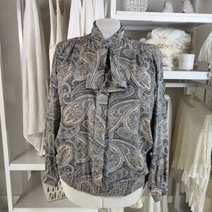 Alfred Dunner women's sz. 14 paisley blouse, casual, work, office, career #1996